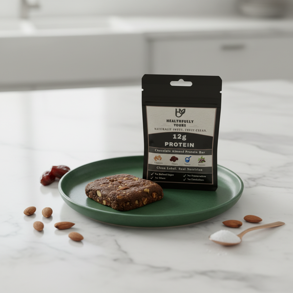 Chocolate Almond Protein Bar - With Packaging